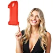 balon foliowy cyfra 1 czerwony funny fashion 40 dgt