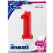 balon foliowy cyfra 1 czerwony grabo 26 dgt