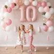 balon foliowy cyfra 1 dekoracja na urodziny rozowy matowy 34 dgt