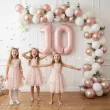 balon foliowy cyfra 1 dekoracja na urodziny rozowy matowy 34 dgt