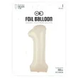 balon foliowy cyfra 1 kremowy 39 dgt