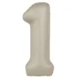 balon foliowy cyfra 1 mat kremowe latte folat 34 dgt