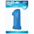 balon foliowy cyfra 1 niebieski godan 14 dgt