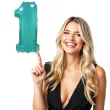 balon foliowy cyfra 1 niebieski godan 34 dgt