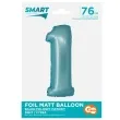 balon foliowy cyfra 1 niebieski matowy godan 30 dgt