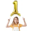 balon foliowy cyfra 1 stojaca zloty dekoracjepolska 30 dgt