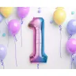 balon foliowy cyfra 1 teczowy godan 34 dgt