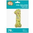 balon foliowy cyfra 1 unicorn party zolty godan 31 dgt