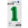 balon foliowy cyfra 1 zielony grabo 14 dgt