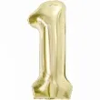 balon foliowy cyfra 1 zloty jasny godan 33 dgt