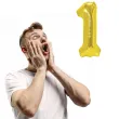 balon foliowy cyfra 1 zloty partypal 16 dgt