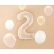 balon foliowy cyfra 2 bezowy ciemny partydeco 34 dgt