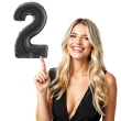 balon foliowy cyfra 2 czarny grabo 26 dgt