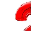balon foliowy cyfra 2 czerwony grabo 26 dgt