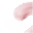 balon foliowy cyfra 2 dekoracja na urodziny rozowy matowy 34 dgt