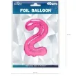 balon foliowy cyfra 2 fuksja partypal 16 dgt