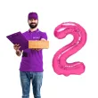 balon foliowy cyfra 2 fuksja partypal 16 dgt