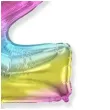 balon foliowy cyfra 2 gradient pastelowy flexmetal 34 dgt