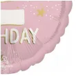 balon foliowy cyfra 2 gwiazdki dekoracja na 2 urodziny dziewczynki rozowy 18 rnd