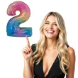 balon foliowy cyfra 2 holo teczowy grabo 40 dgt