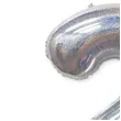balon foliowy cyfra 2 holograficzna srebrny partypal 40 dgt