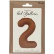 balon foliowy cyfra 2 mat braz czekoladowy folat 34 dgt