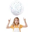 balon foliowy cyfra 2 niebieska transparentny tuban 18 orb