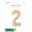 balon foliowy cyfra 2 pastel bezowy partydeco 34 dgt