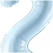 balon foliowy cyfra 2 pastel blekitny partydeco 34 dgt