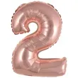 balon foliowy cyfra 2 rozowe zloto 15 dgt