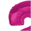 balon foliowy cyfra 2 rozowy ciemny godan 36 dgt