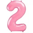 balon foliowy cyfra 2 rozowy partydeco 34 dgt