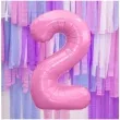 balon foliowy cyfra 2 rozowy partydeco 34 dgt