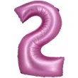 balon foliowy cyfra 2 rozowy satynowy godan 30 dgt