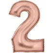 balon foliowy cyfra 2 satynowy rozowe zloto amscan 34 dgt