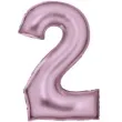 balon foliowy cyfra 2 satynowy rozowy amscan 34 dgt