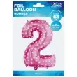 balon foliowy cyfra 2 serca godan 26 dgt
