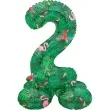 balon foliowy cyfra 2 stojaca hawajskie party folat 17 dgt