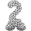 balon foliowy cyfra 2 stojaca panterka folat 17 dgt