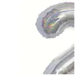 balon foliowy cyfra 2 stojaca srebrny holograficzny godan 28 dgt
