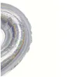 balon foliowy cyfra 2 stojaca srebrny holograficzny godan 28 dgt