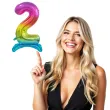 balon foliowy cyfra 2 stojaca teczowy godan 29 dgt