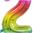balon foliowy cyfra 2 stojaca teczowy godan 29 dgt