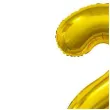 balon foliowy cyfra 2 stojaca zloty godan 29 dgt