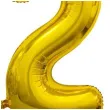 balon foliowy cyfra 2 stojaca zloty godan 29 dgt