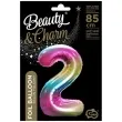 balon foliowy cyfra 2 teczowy godan 34 dgt