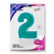 balon foliowy cyfra 2 turkusowy grabo 40 dgt