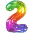 balon foliowy cyfra 2 yummy gummy rainbow teczowy folat 34 dgt
