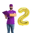 balon foliowy cyfra 2 zloty partypal 16 dgt