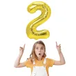 balon foliowy cyfra 2 zloty partypal 16 dgt